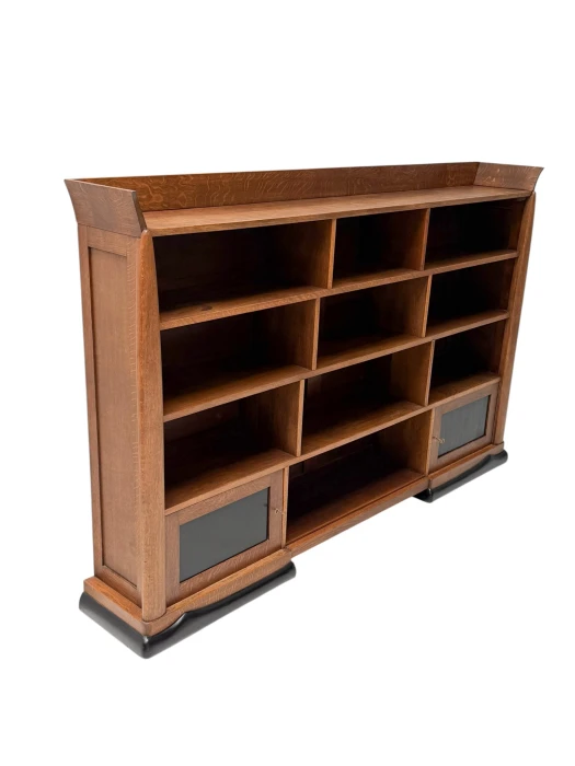 1920s Art Deco Open Bookcase by Paul Bromberg for H. Pander